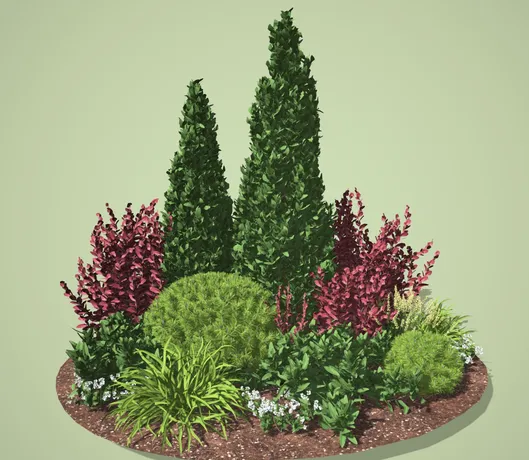 园区植被 装修绿化带 园林 园艺 植物园 写实植被