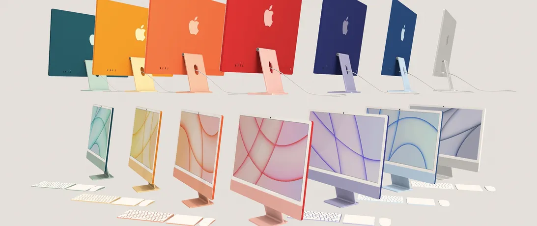 次世代苹果Apple 2021款 imac 产品3D模型 3D数码模型PBR贴图