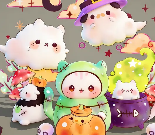 万圣节南瓜糖果拟人化 3D模型