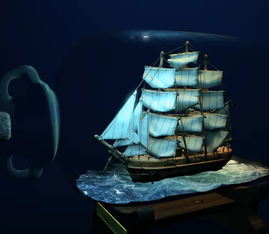 瓶中船 帆船 装饰品 精美模型