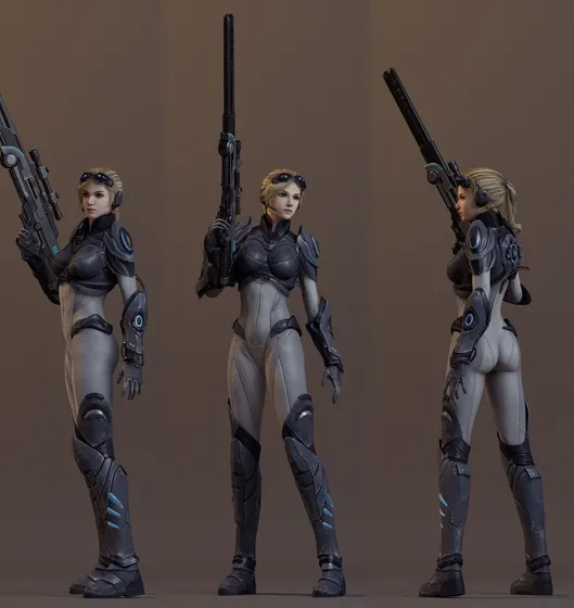 ZB女性人物角色雕刻建模参考资料合集 ZBrush软件雕刻素材