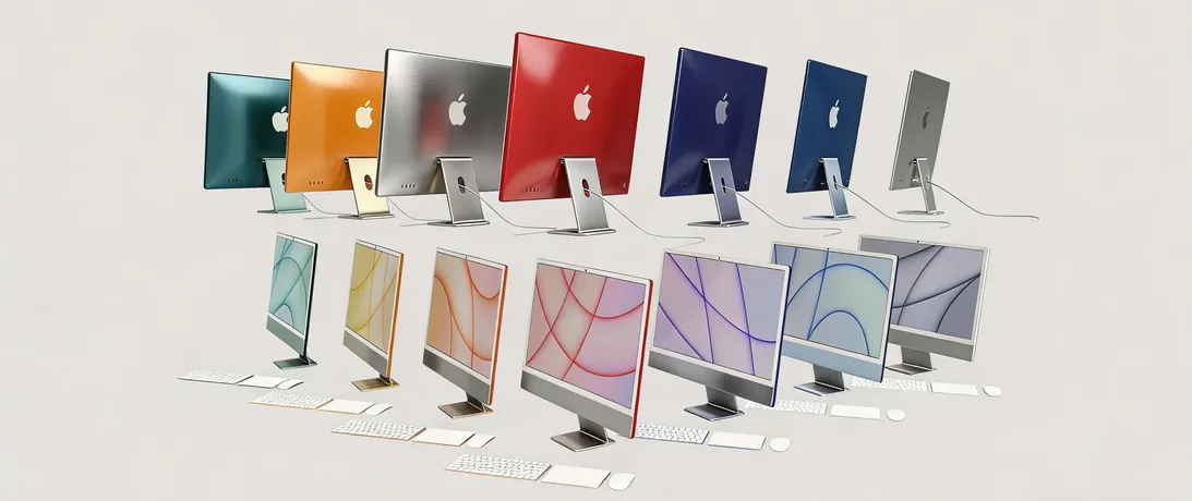 imac全部颜色3d模型包含Blender模型文件和全套PBR贴图