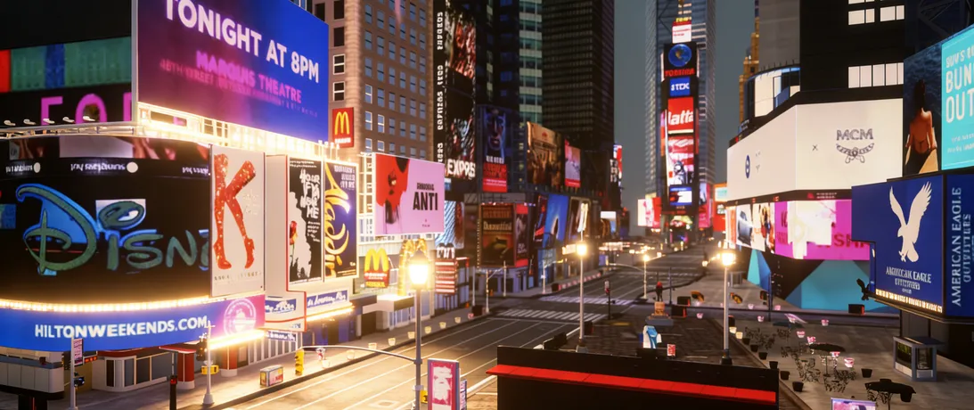 3D都市夜景场景模型，创意设计