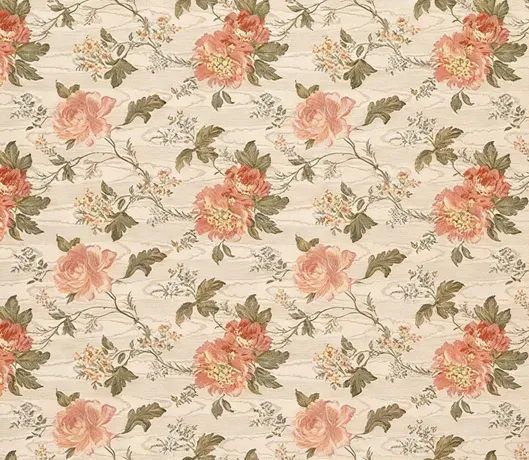 粉花绿叶布料印花贴图