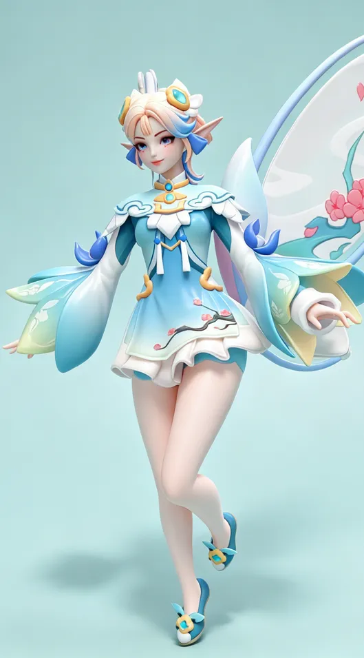 3D卡通风格奇幻柔美人物角色模型