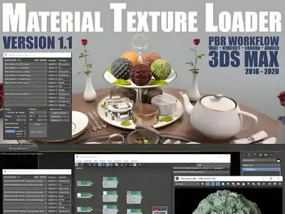 3DS MAX PBR材质加载插件 Gumroad – Material Texture Loader 