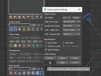 3DS MAX智能摄像机视角插件 Smart Camera View v3.99 for 3ds Max 