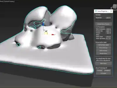 3DS MAX雪覆盖模拟插件 CGTrader – PolySnow v1.03 for 3ds max 