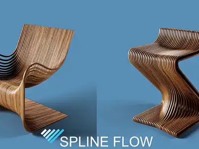 3DS MAX复杂参数化曲线样条线模型生成插件 3d-kstudio Spline Flow Pro