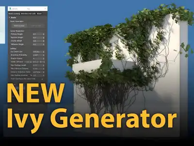 3DS MAX藤蔓生长插件 Gtools Gtools Ivy v0.79 for 3DS Max 2018-2024