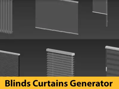 3DS MAX窗帘生成器插件 Blinds Curtains Generator 1.0 For 3DS MAX 