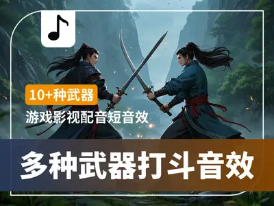 多种刀剑棍棒武器打斗音效WAV格式