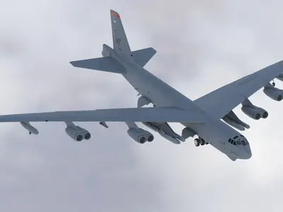 B-52H“同温层堡垒”战略轰炸机带驾驶舱挂载装备