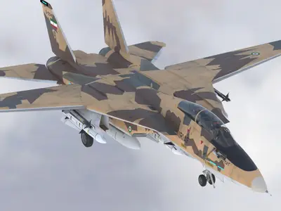 格鲁曼F‑14A雄猫Tomcat双发双座可变后掠翼舰载战斗机带驾驶舱挂载装备