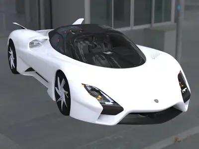 SSC大蜥蜴顶级极速超跑汽车带内饰