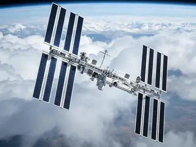 国际空间站 iss_gta 太空空间站航天设施航天器太空载具宇宙设施 GTA 模组场景 3D 模型