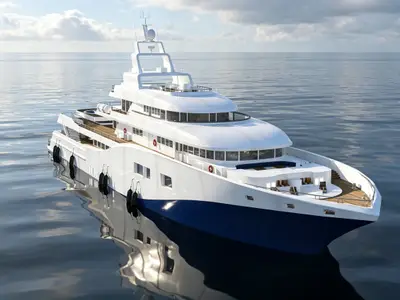 豪华游艇 frickiesyacht 游艇舰船海上载具带内饰游艇