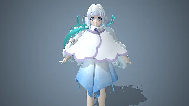 铃兰精灵  治愈系萝莉  雪花渐变裙  辅助治疗