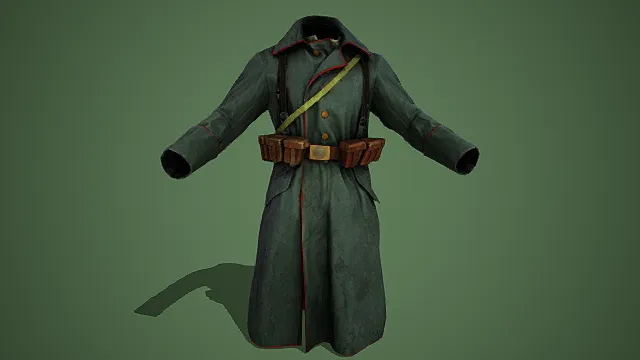 二战苏军夏季野外作战制服3D服装模型