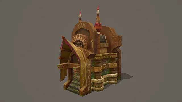 蛮荒部落祭祀神庙 游戏场景模型