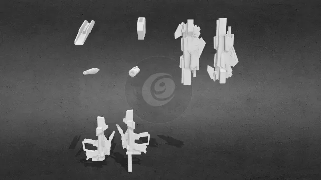 独角兽高达武器 枪obj