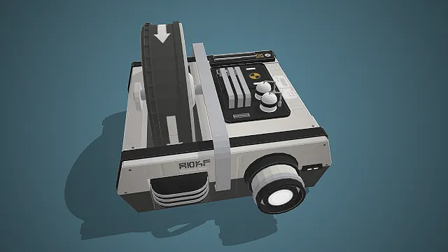 复古胶片放映机  影视设备  胶片卷轴结构  影视场景