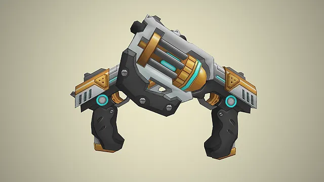 重炮双枪  科幻武器  未来科技感  华丽机甲