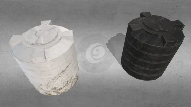 工厂建筑水箱顶视图工程材料