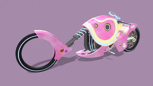 赛博朋克科技异形摩托车交通工具