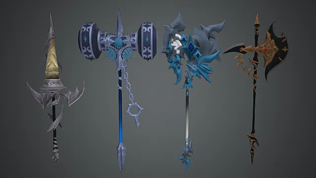 高魔幻重型武器套装模型