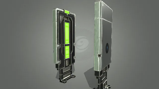 科幻风格的3D扫描仪模型