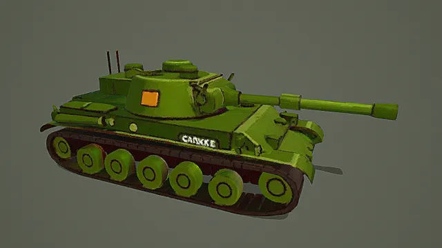 卡通风格装甲坦克模型