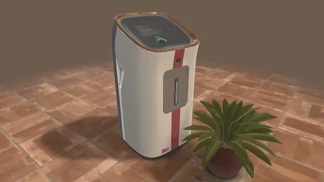 主体为一台智能一体机，整体设计现代、简洁，呈现出科技感与实用性的结合。