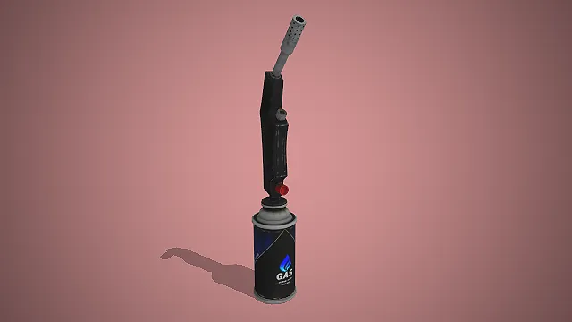 一款兼具点火与加热功能的自制火炬的3D模型