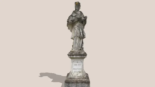 复古神父雕像石碑人物模型