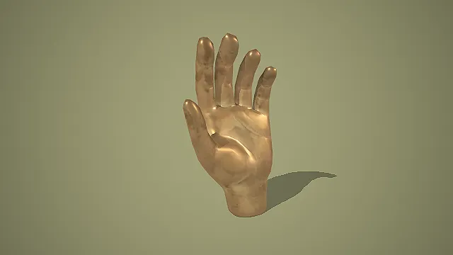 铜质写实手掌雕塑装饰摆件 