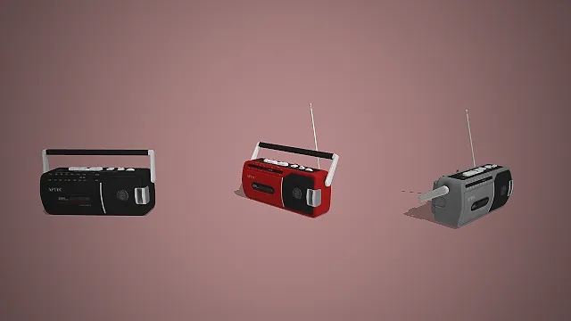 收音机  复古影音模型  娱乐装置  提手便携设计