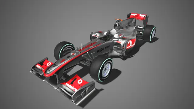 F1 赛车  银红涂装  迈凯伦  Vodafone 赞助  方程式赛车  竞速