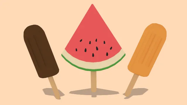 水果样子的冰淇淋冰棍食物