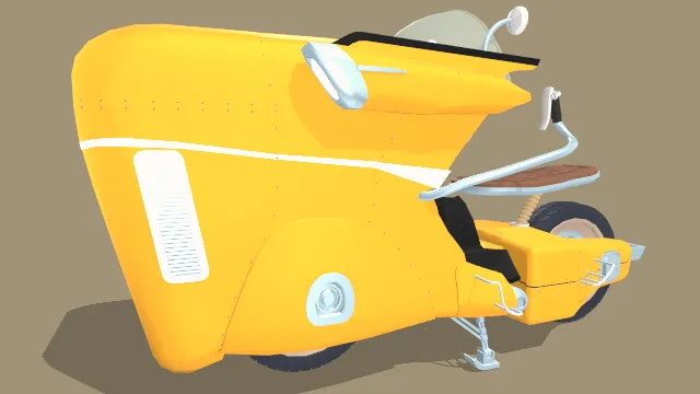 卡通风格朋克异性电动车摩托车