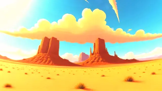 沙漠天空材质球场景