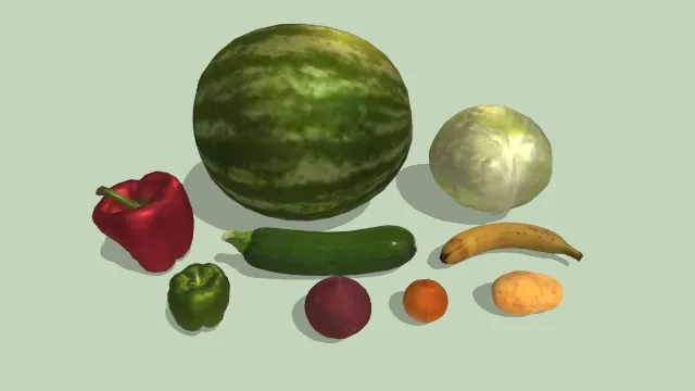 绿色食品水果蔬菜堆