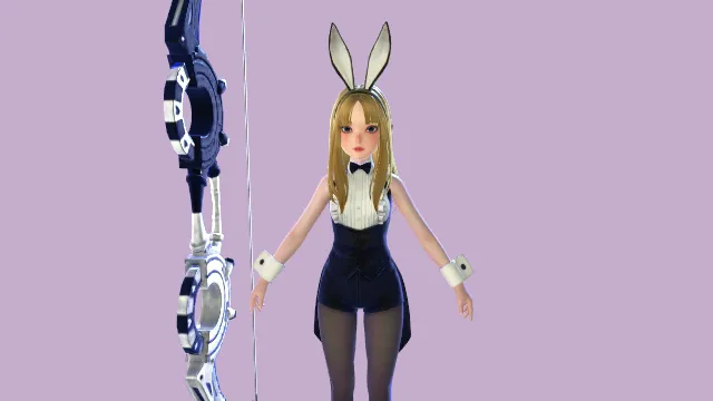 游戏人物 兔女郎 战斗人物 可爱模型