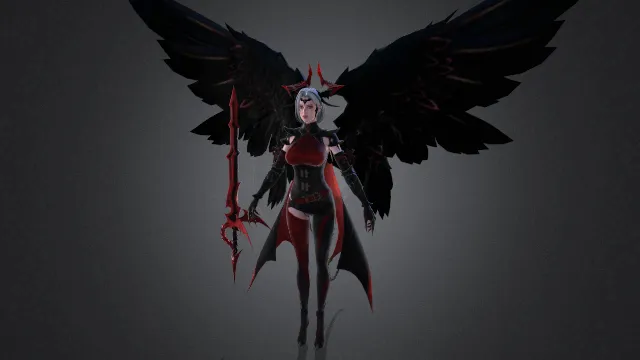 游戏模型 人物模型 恶魔之翼 游戏皮肤