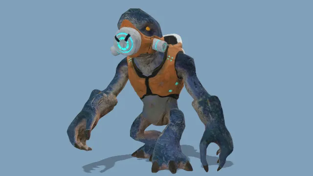 光环装甲步兵行走模型怪物角色动画