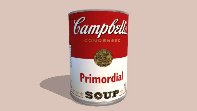 红色罐头原味的浓缩型汤食物