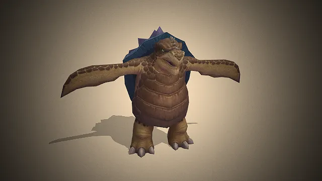 晶甲巨龟  龟龙畸变形态  尖刺尾椎  厚重甲壳