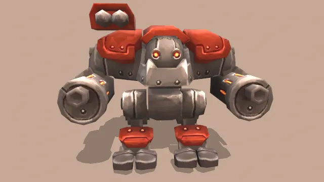 机枪机器人支架枪炮武器动画