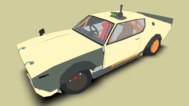 卡通风格化汽车跑车豪车模型