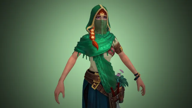 草药师  异域风  3D 女性角色  流苏披肩  单马尾